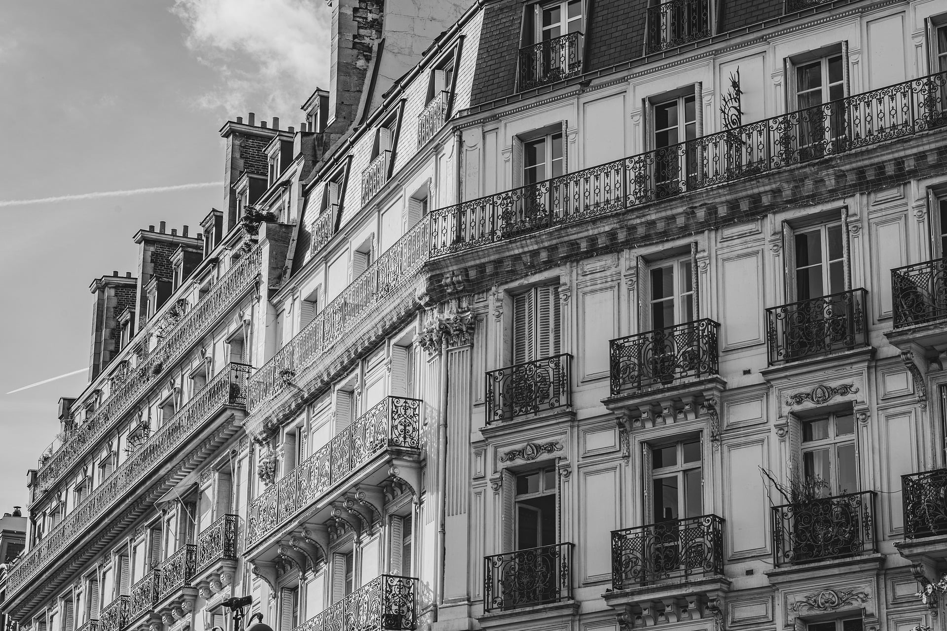 Façades haussmanniennes à Paris
