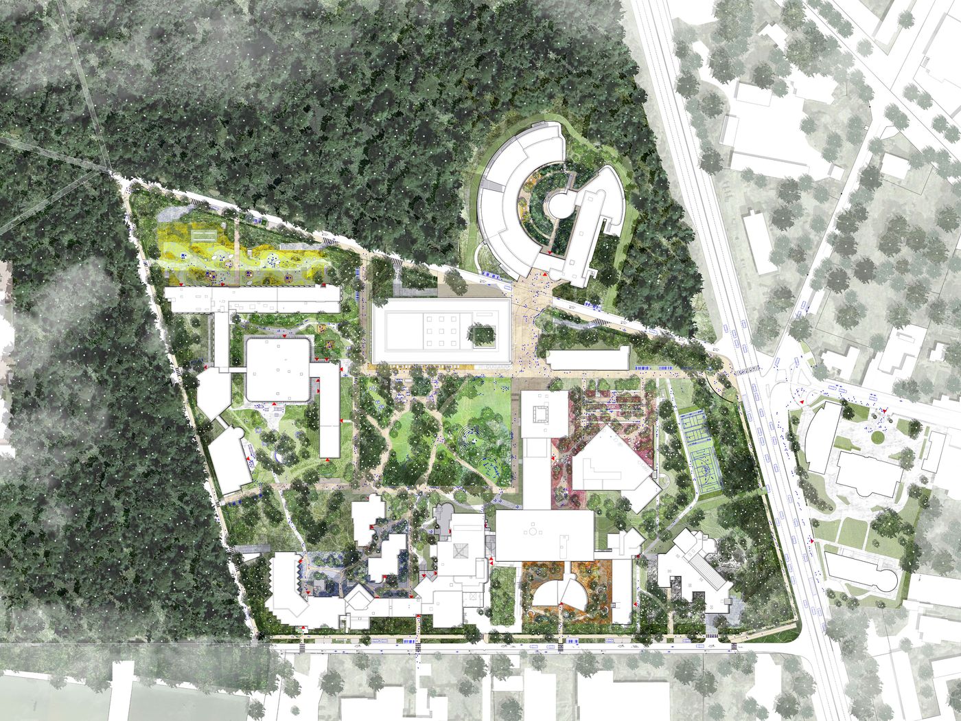 Plan masse du campus INSEAD Europe, Fontainebleau